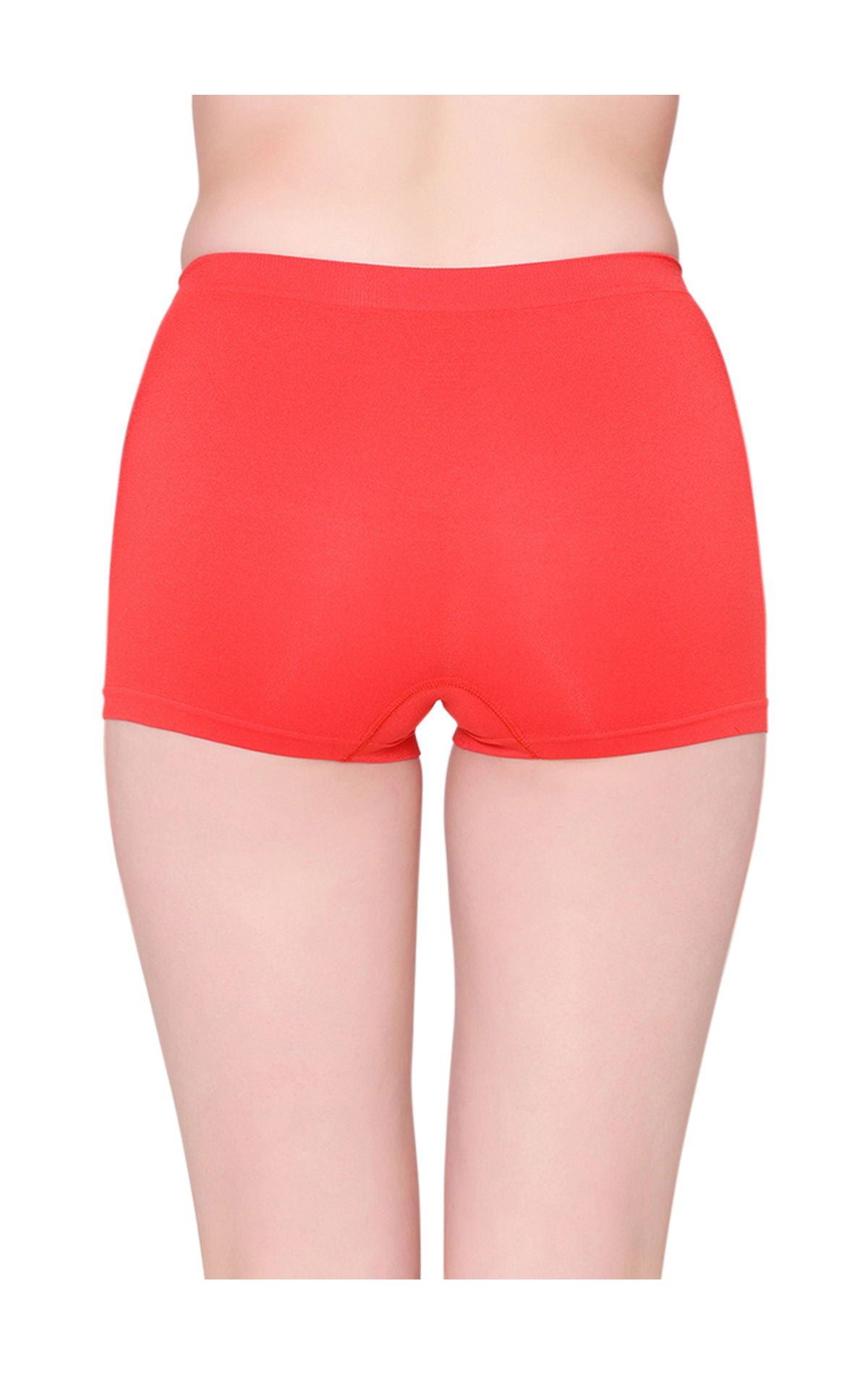 BodyX womens microfiber spandex red solid seamless premium boyshorts BX501-pack of 1