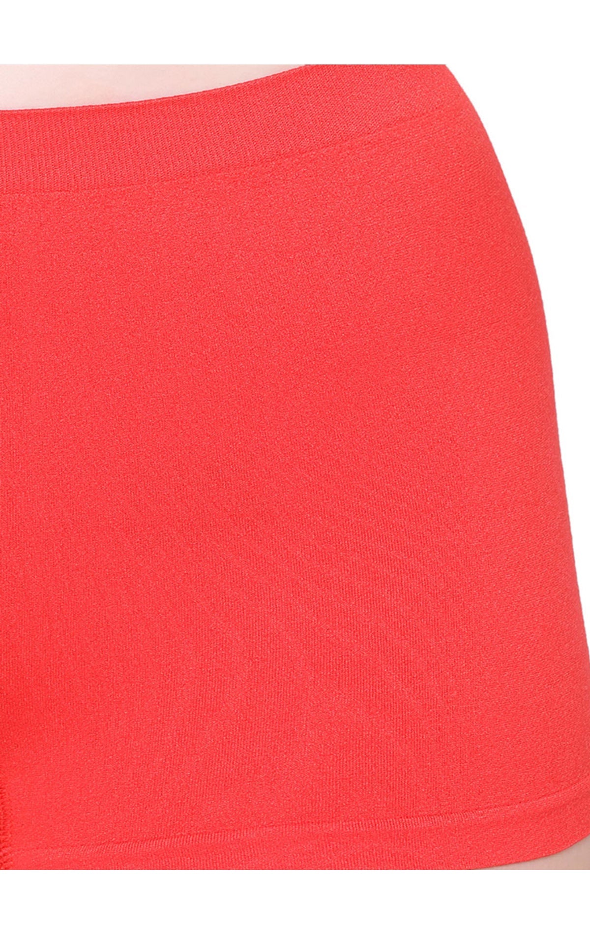 BodyX womens microfiber spandex red solid seamless premium boyshorts BX501-pack of 1