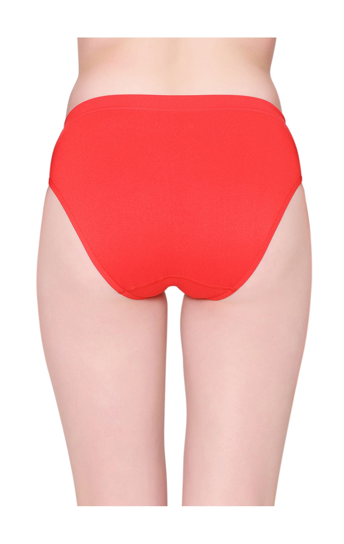 BodyX womens microfiber spandex red solid seamless premium bikini panty BX502-pack of 1