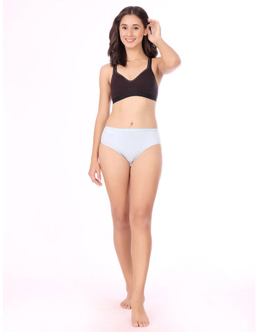 BodyX Womens Combed Cotton Spandex Assorted Premium Panty BX519C-Pack Of 3