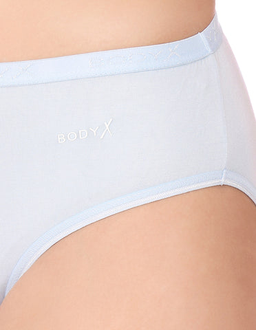 BodyX Womens Combed Cotton Spandex Assorted Premium Panty BX519C-Pack Of 3