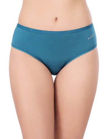 BodyX Womens Combed Cotton Spandex Assorted Premium Panty BX519D-Pack Of 3