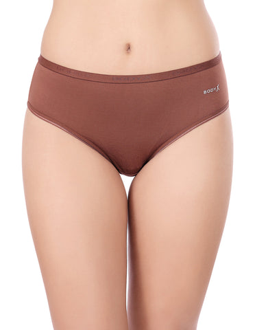 BodyX Womens Combed Cotton Spandex Assorted Premium Panty BX519D-Pack Of 3