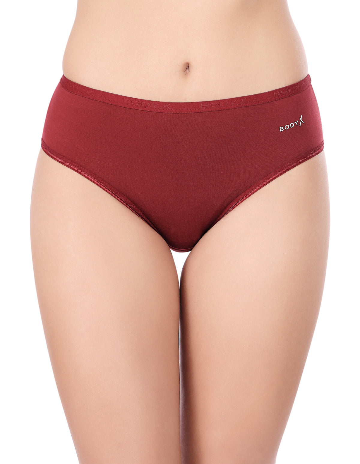 BodyX Womens Combed Cotton Spandex Assorted Premium Panty BX519D-Pack Of 3