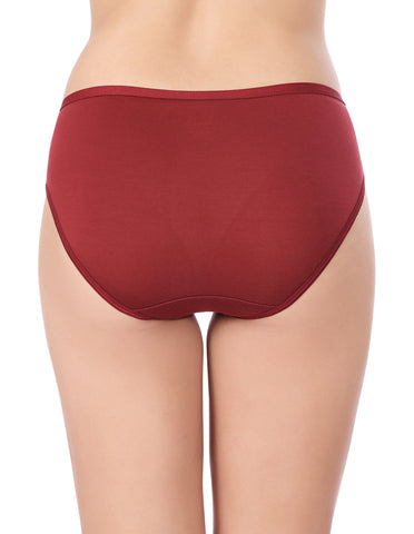 BodyX Womens Combed Cotton Spandex Assorted Premium Panty BX519D-Pack Of 3