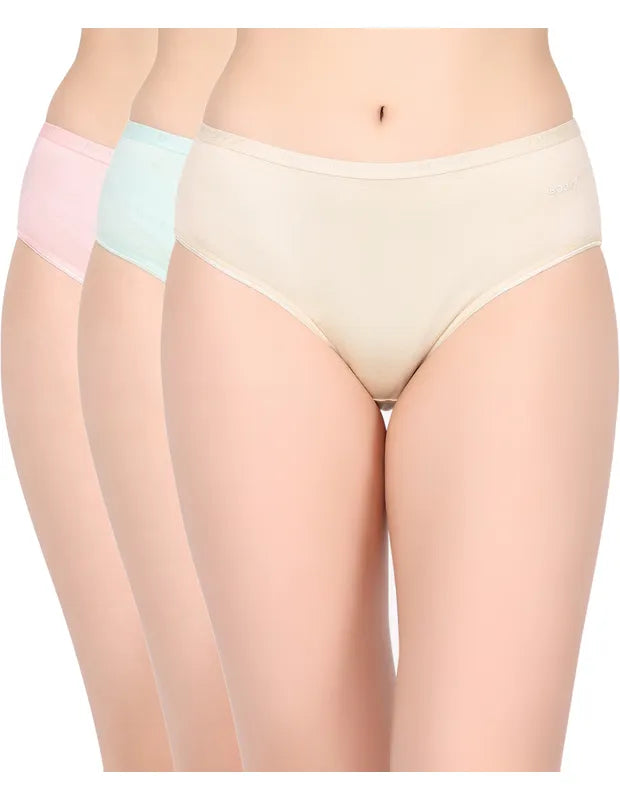 BodyX Womens Modal Spandex Assorted Premium Panty BX519-Pack Of 3