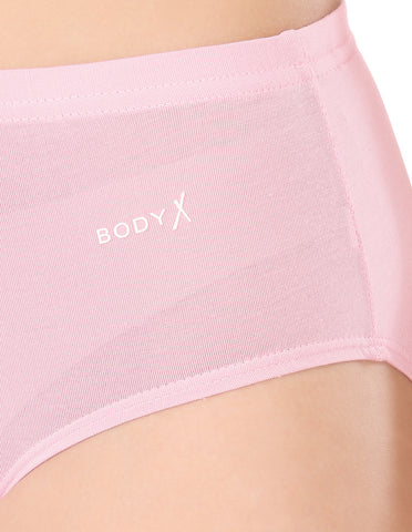 BodyX Womens Combed Cotton Spandex Assorted Premium Panty BX523C-Pack Of 3