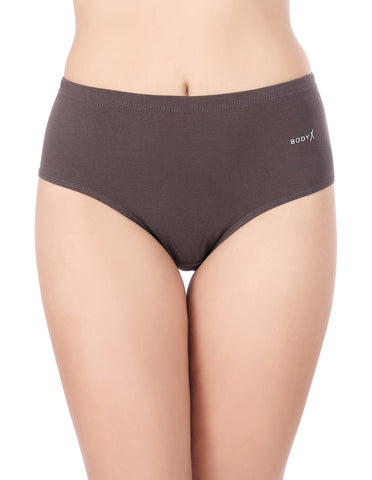 BodyX Womens Combed Cotton Spandex Assorted Premium Panty BX523D-Pack Of 3