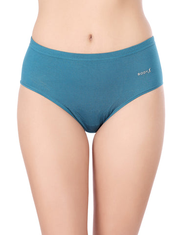 BodyX Womens Combed Cotton Spandex Assorted Premium Panty BX523D-Pack Of 3