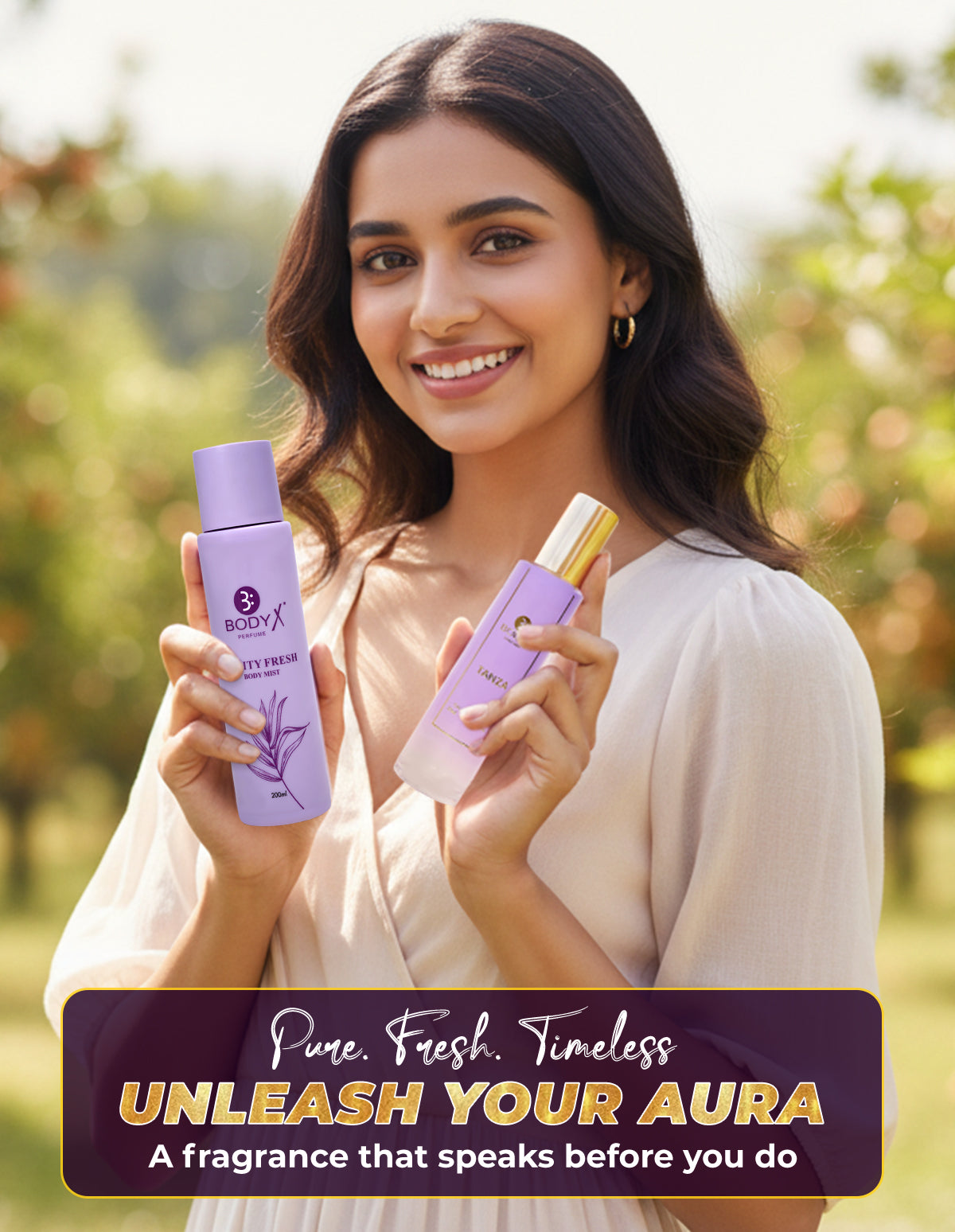 BodyX Tanza Mini Perfume & Fruity Fresh Body Mist Combo Set for Women (25ml + 200ml)