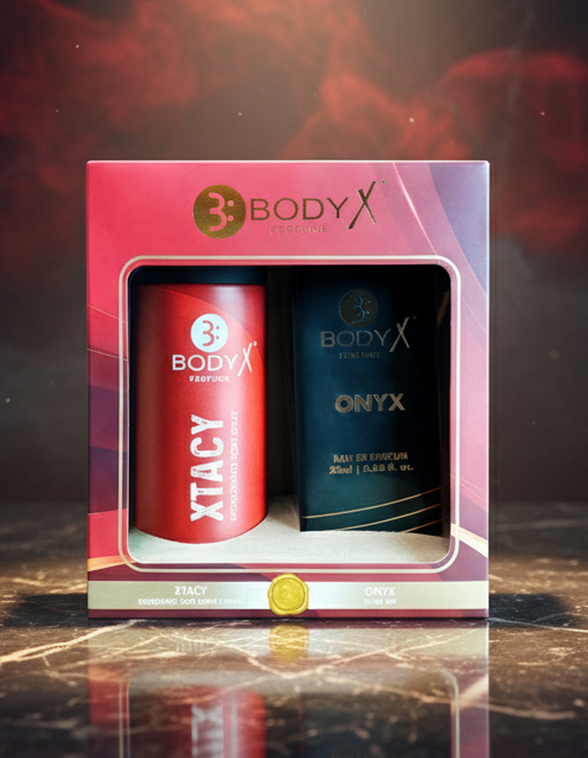 BodyX Xtacy Deo & Onyx Mini Perfume Combo Set for Men (150ml + 25ml)