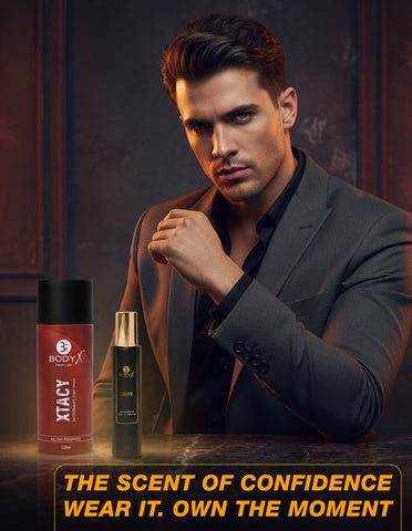 BodyX Xtacy Deo & Onyx Mini Perfume Combo Set for Men (150ml + 25ml)