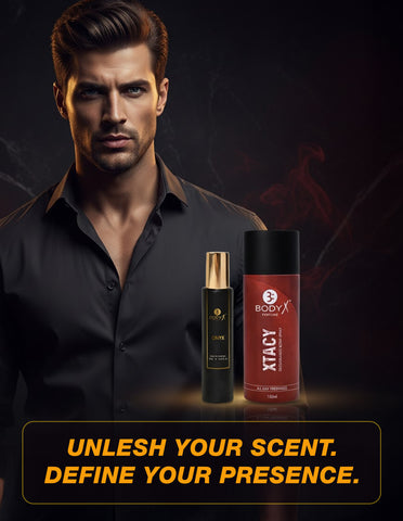 BodyX Xtacy Deo & Onyx Mini Perfume Combo Set for Men (150ml + 25ml)