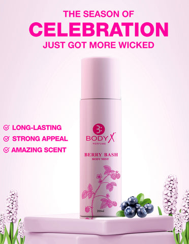 Berry Bash Body Mist by BodyX (200ml) – Feminine & Lasting Aroma