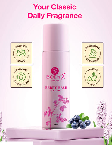 Berry Bash Body Mist by BodyX (200ml) – Feminine & Lasting Aroma