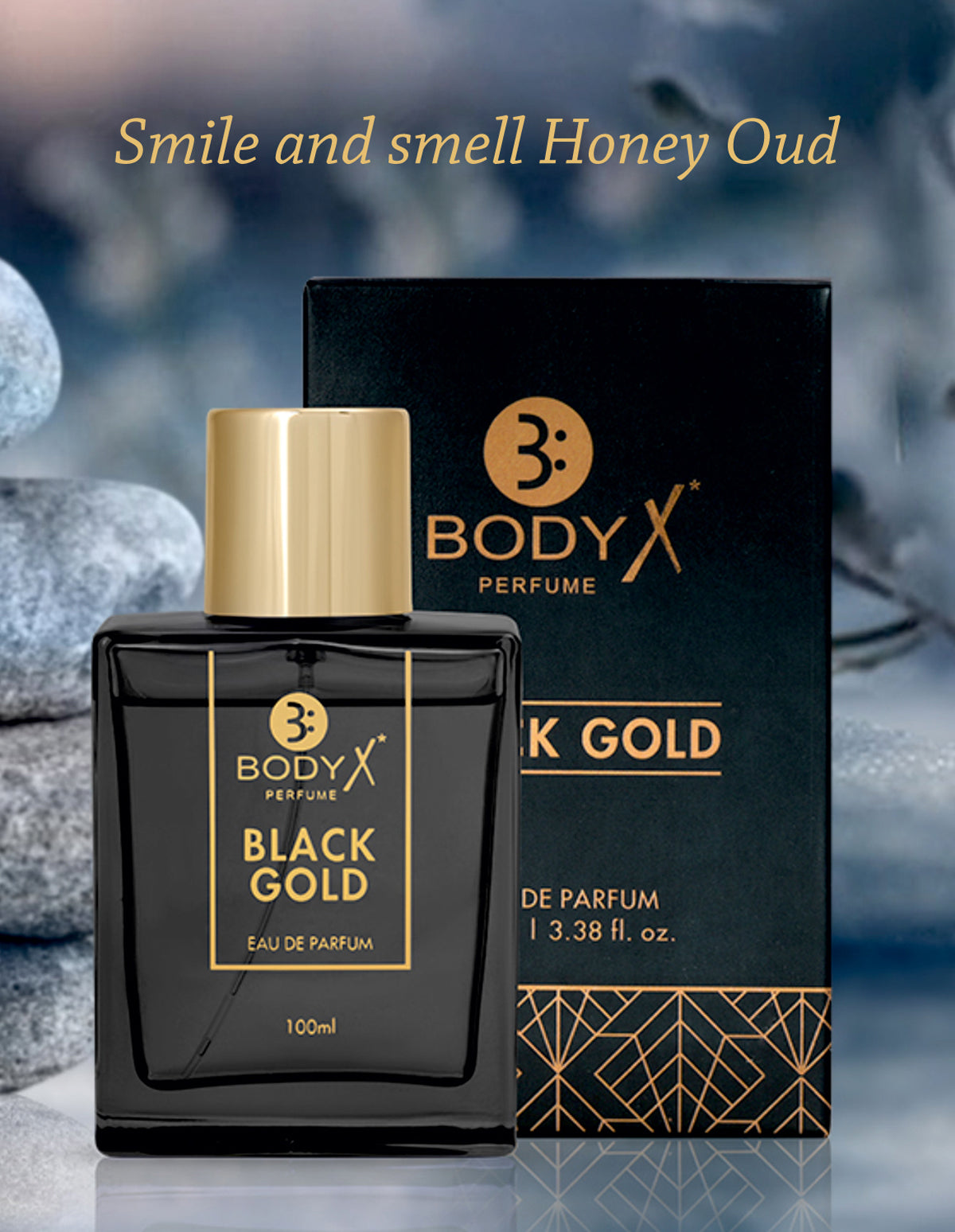 BodyX Black Gold Eau De Parfum for Men (100ml) – Intense, Lasting Scent