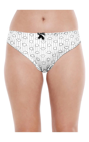 BODYCARE Pack of 3 100% Cotton Printed High Cut Panty-1409-Assorted