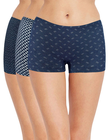 BODYCARE Pack of 3 Boyshorts in Cotton Spandex-18-Assorted-Print