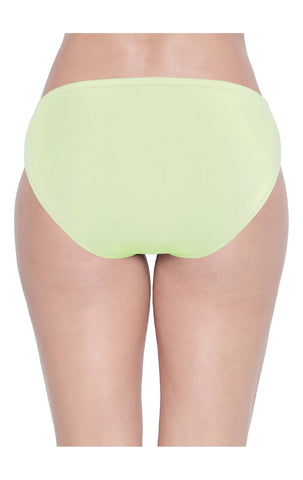 BODYCARE Pack of 3 Bikini Style Cotton spandex Briefs in Assorted colors with V-String band-E36C
