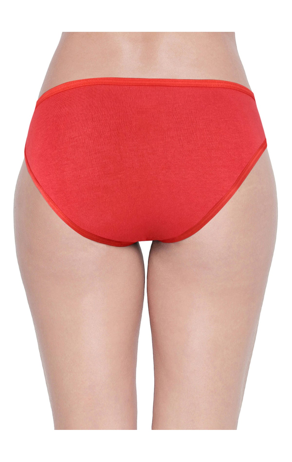 BODYCARE Pack of 3 Bikini Style Cotton spandex Briefs in Assorted colors with V-String band-E36D