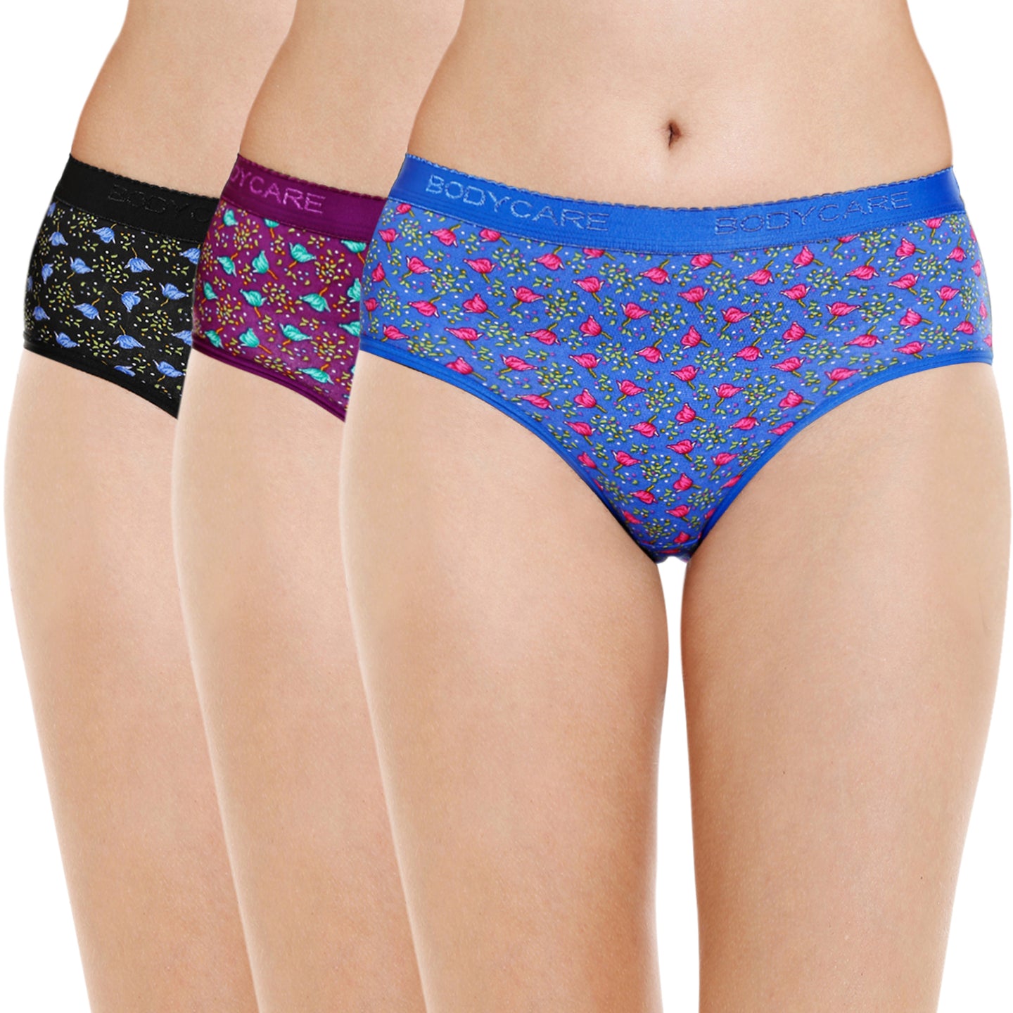 Pack of 3 Printed Cotton Briefs in Assorted colors- ( 17000 )