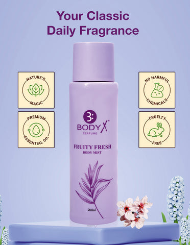 Fruity Fresh Body Mist by BodyX (200ml) – Feminine & Lasting Aroma