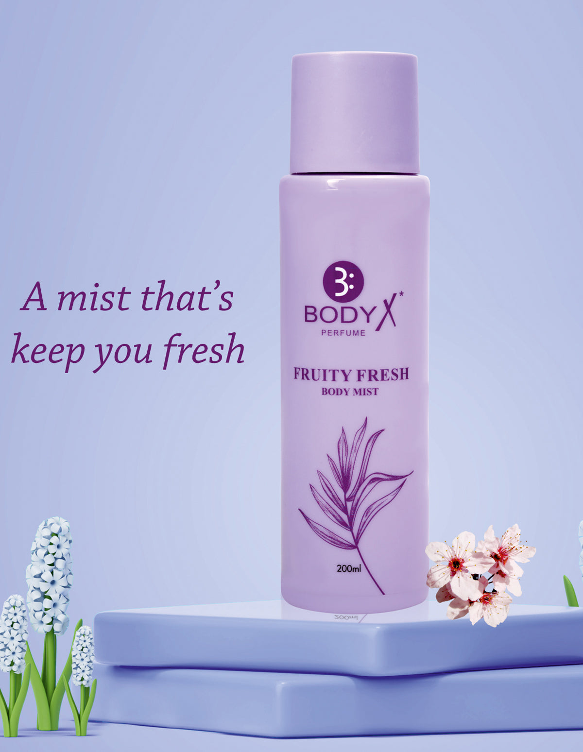Fruity Fresh Body Mist by BodyX (200ml) – Feminine & Lasting Aroma