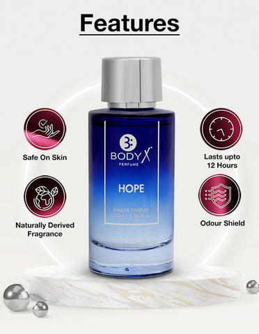 BodyX Hope Eau De Parfum for Men Long-Lasting Masculine Fragrance-100ml
