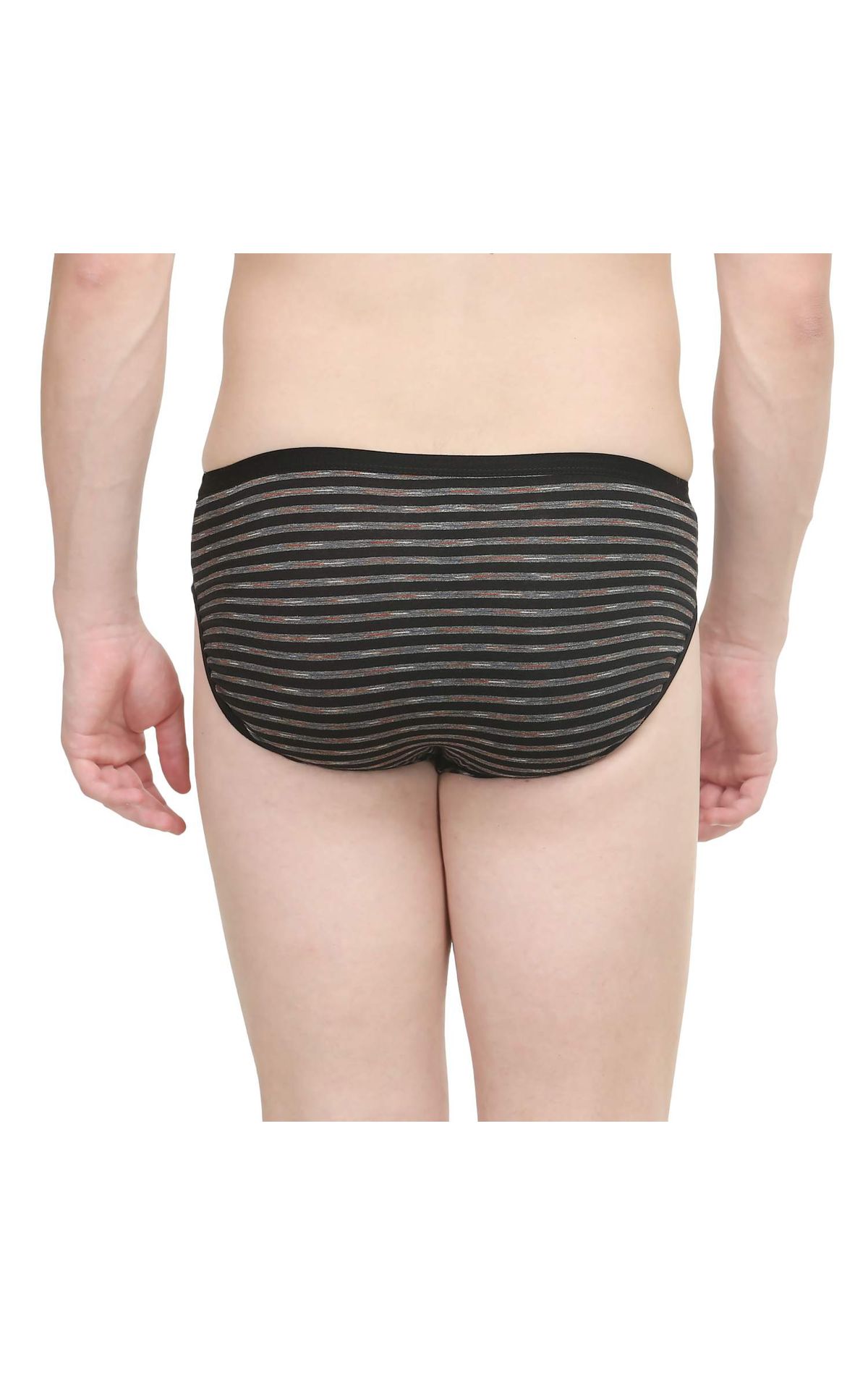 Body X Striped Briefs-BX09B-Melange Stripe