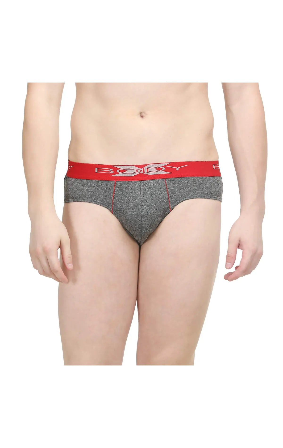 Body X Solid Briefs-Pack of 2-BX16B-Dark Grey Melange