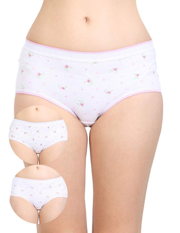 Pack of 3 Bodycare Printed Cotton Briefs in Assorted colors-21000