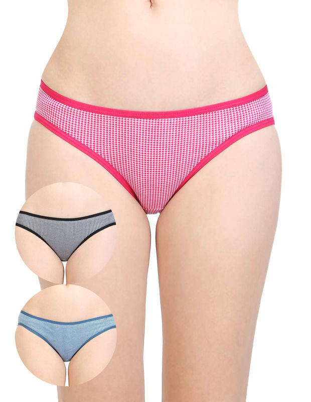 Pack of 3 Bodycare Cotton Bikini Style Panty in Assorted colors