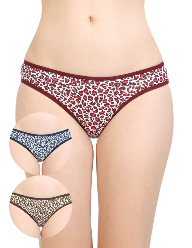 Pack of 3 Bodycare Cotton Bikini Style Panty in Assorted colors