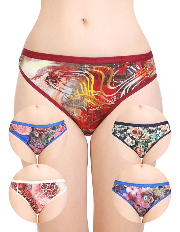 Bodycare Pack of 5 Printed Poly Cotton Panties-73