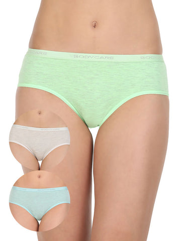 Pack of 3 Bikini Style Cotton Briefs in Assorted colors-27003