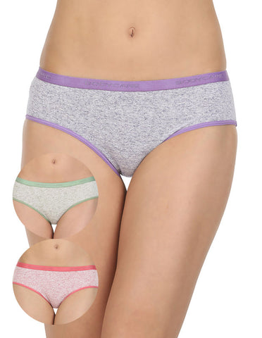 Pack of 3 Bikini Style Cotton Briefs in Assorted colors-27001