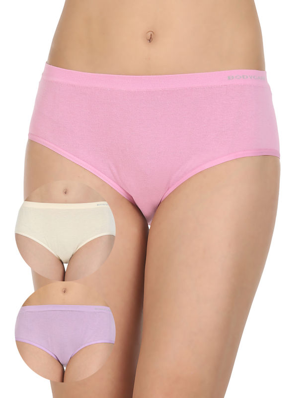 Pack of 3 Cotton Briefs in Assorted colors-S-10C