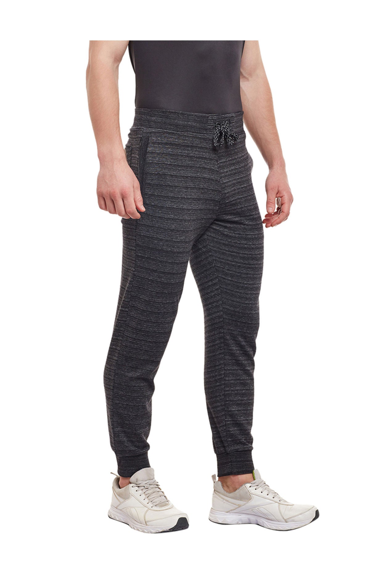 Bodyactive Fashion Track Pant with Zipper pocket-L10-BLK