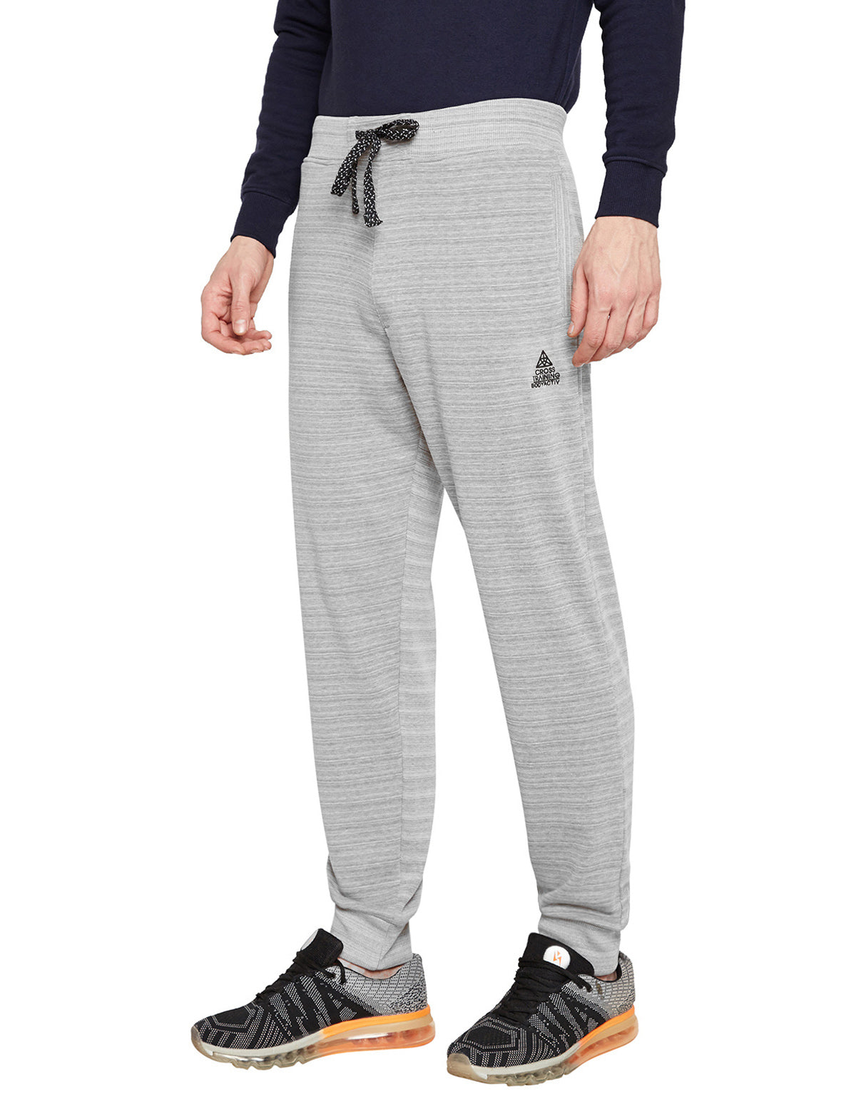 Bodyactive Fashion Track Pant with Zipper pocket-L10-GRML