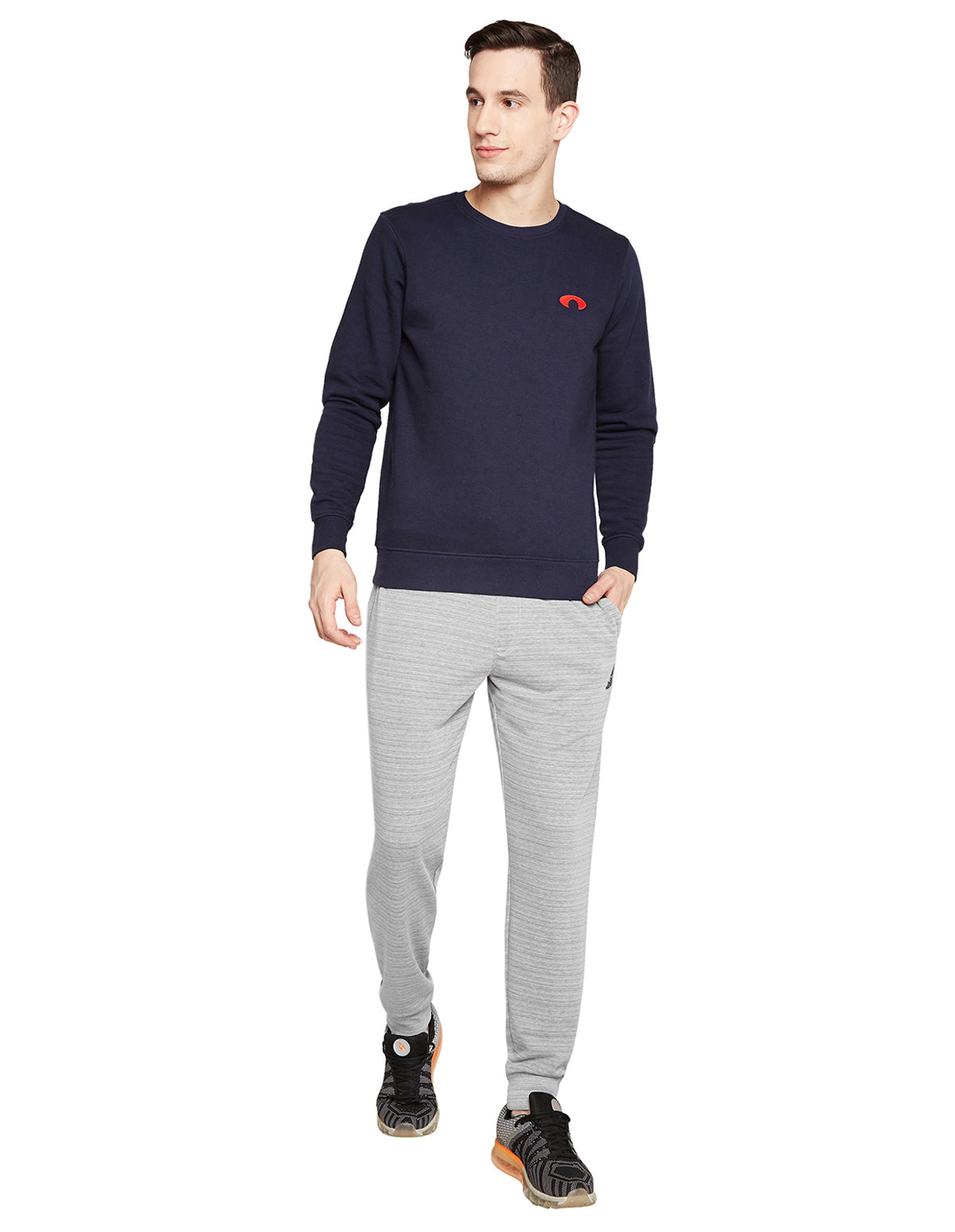 Bodyactive Fashion Track Pant with Zipper pocket-L10-GRML