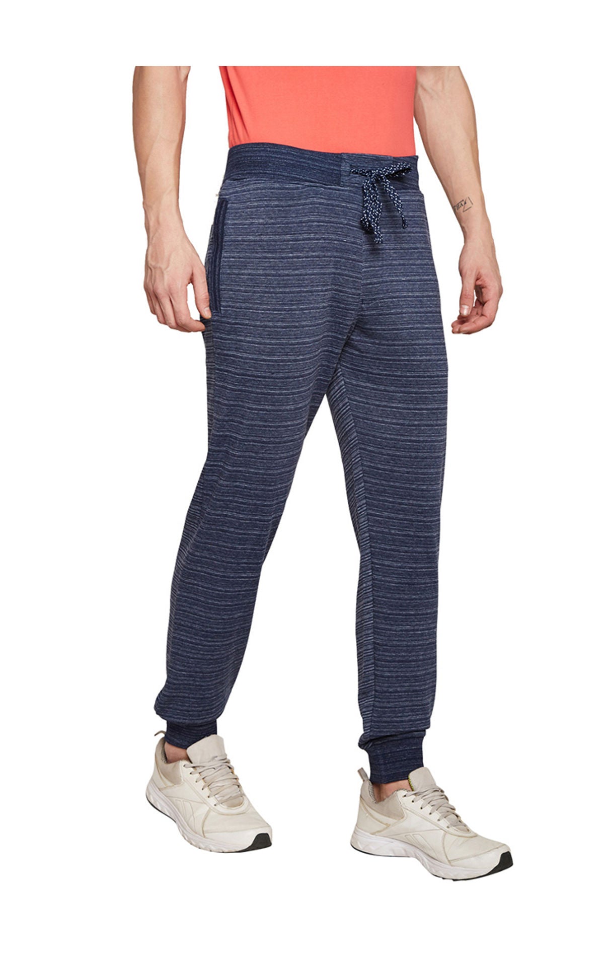 Bodyactive Fashion Track Pant with Zipper pocket-L10-NAVY