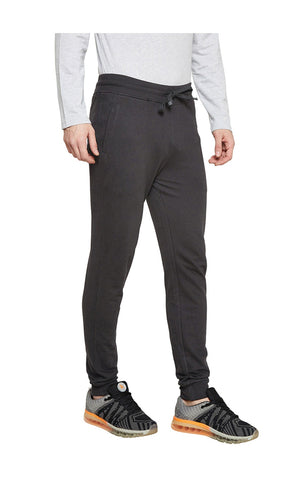 Bodyactive Charcoal Melange Track Pant-L12-CHRMEL