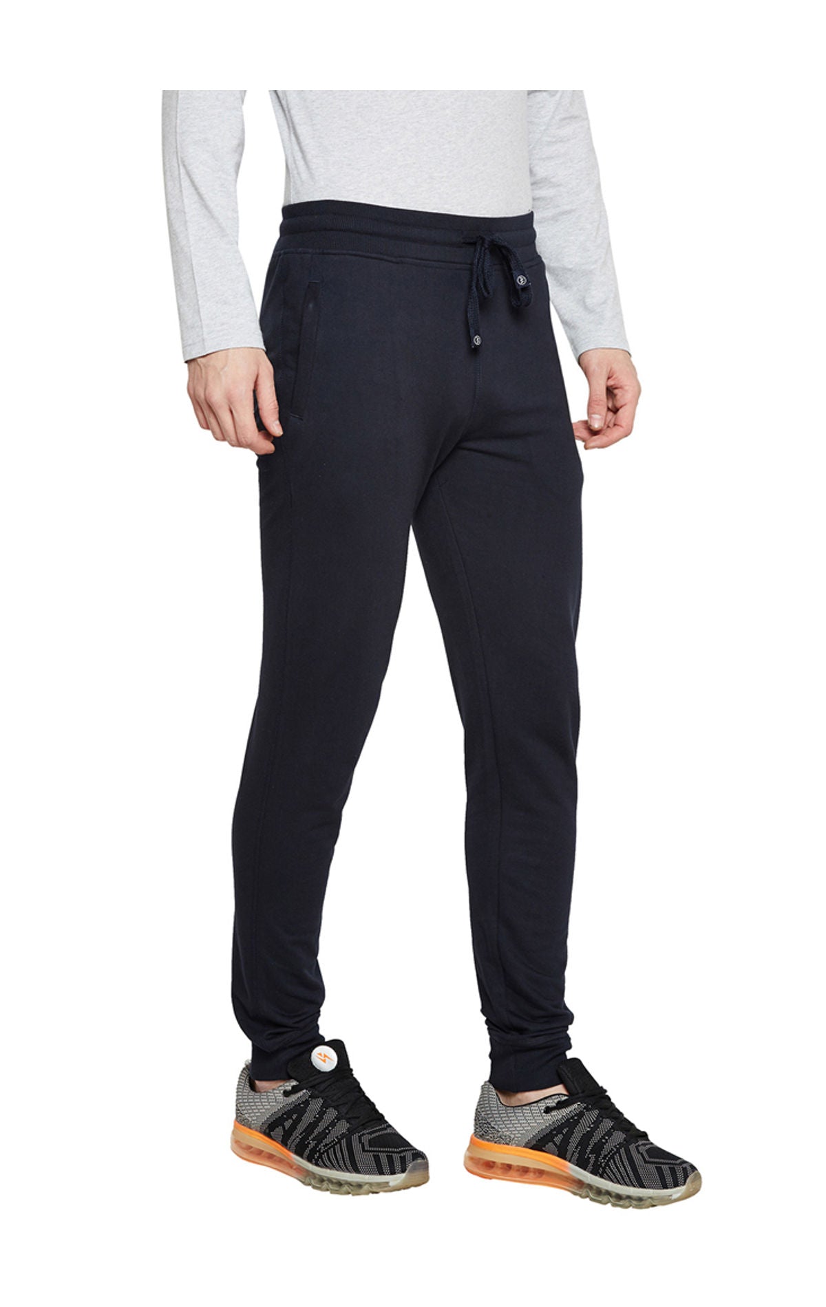 Bodyactive Navy Track Pant-L12-NAVY