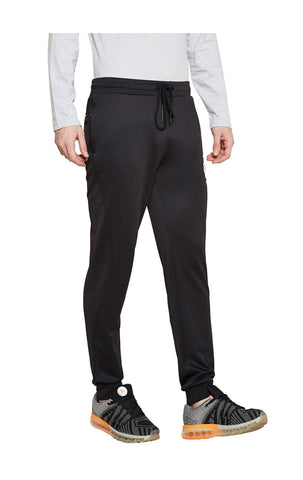 Bodyactive Black Track Pant with Zipper pocket-L15-BLK