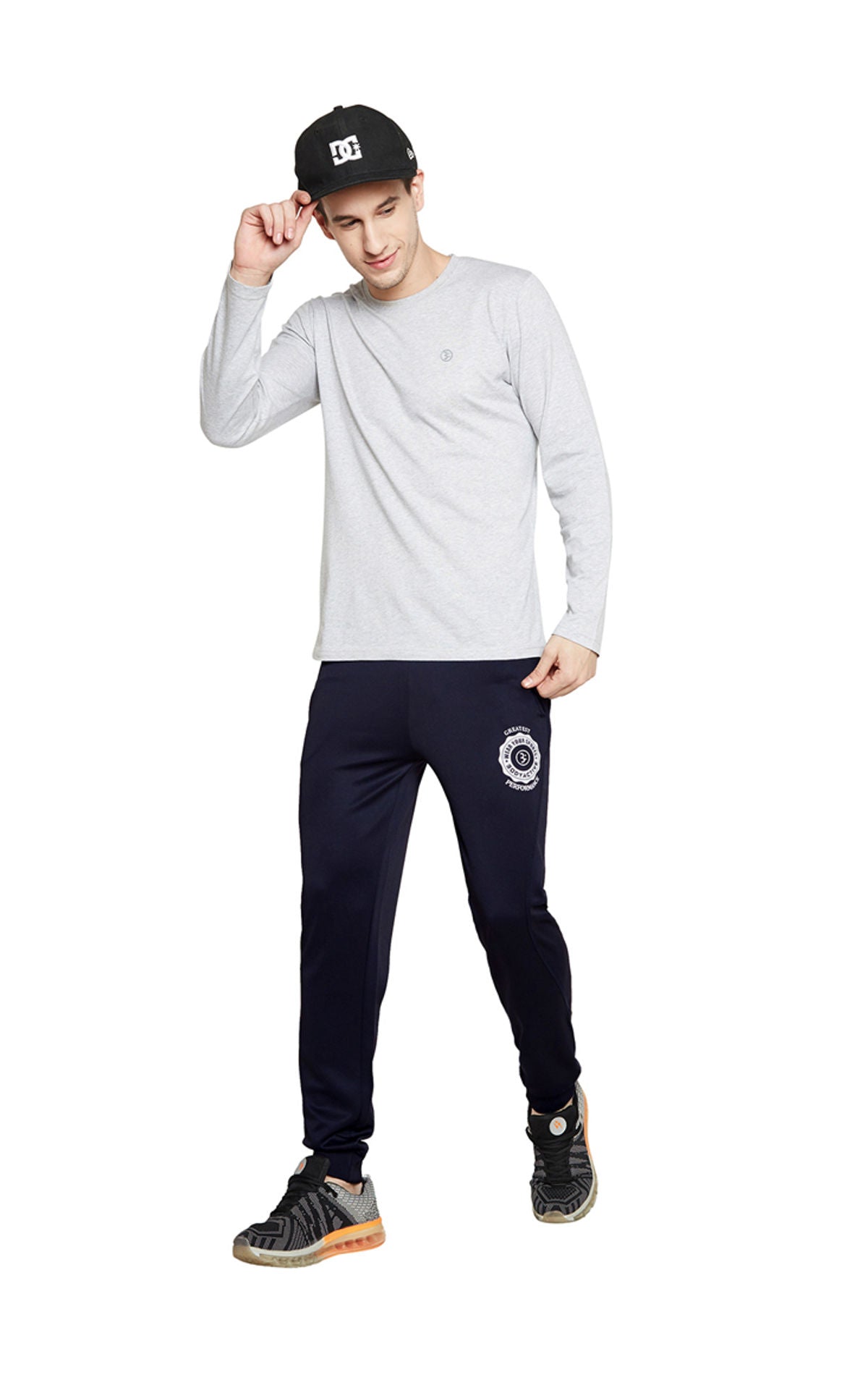 Bodyactive Navy Track Pant with Zipper pocket-L15-NAVY