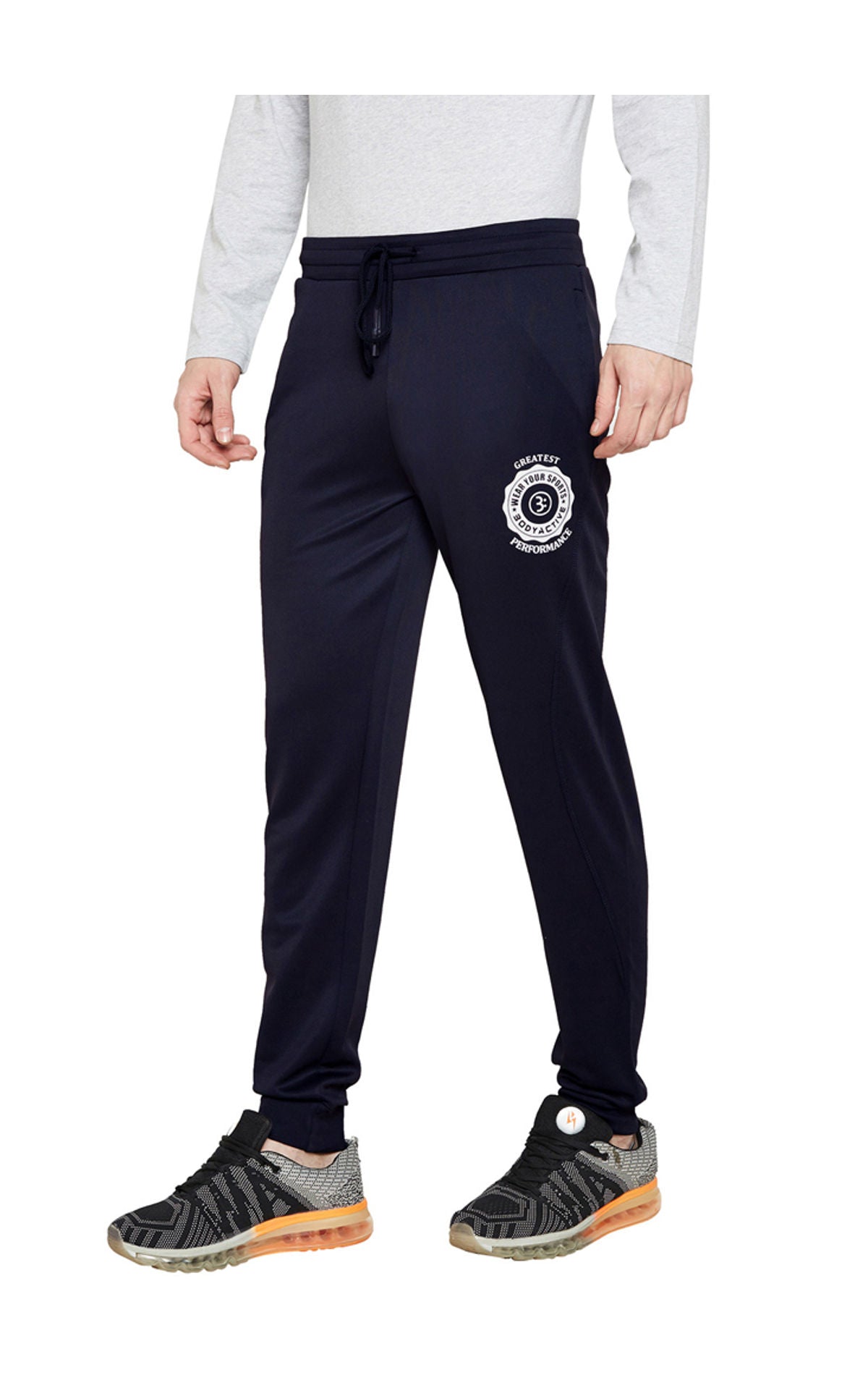 Bodyactive Navy Track Pant with Zipper pocket-L15-NAVY