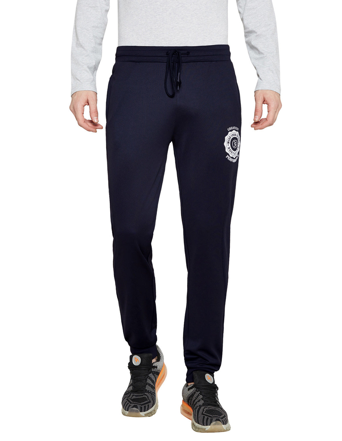 Bodyactive Navy Track Pant with Zipper pocket-L15-NAVY