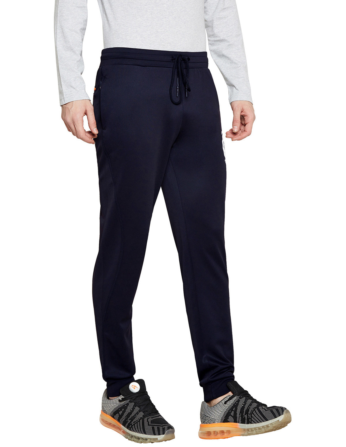 Bodyactive Navy Track Pant with Zipper pocket-L15-NAVY