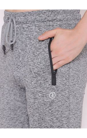 Bodyactive Polyester Sports Trackpants for Men-L23-GRML