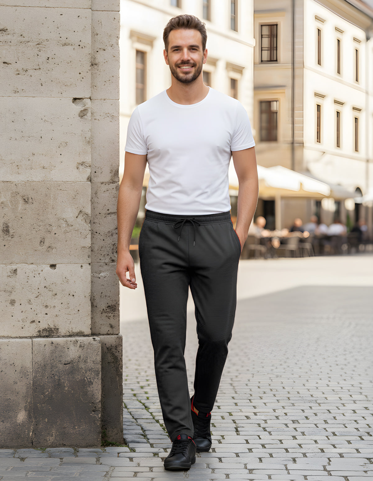 Bodyactive Trackpant-L6-BK
